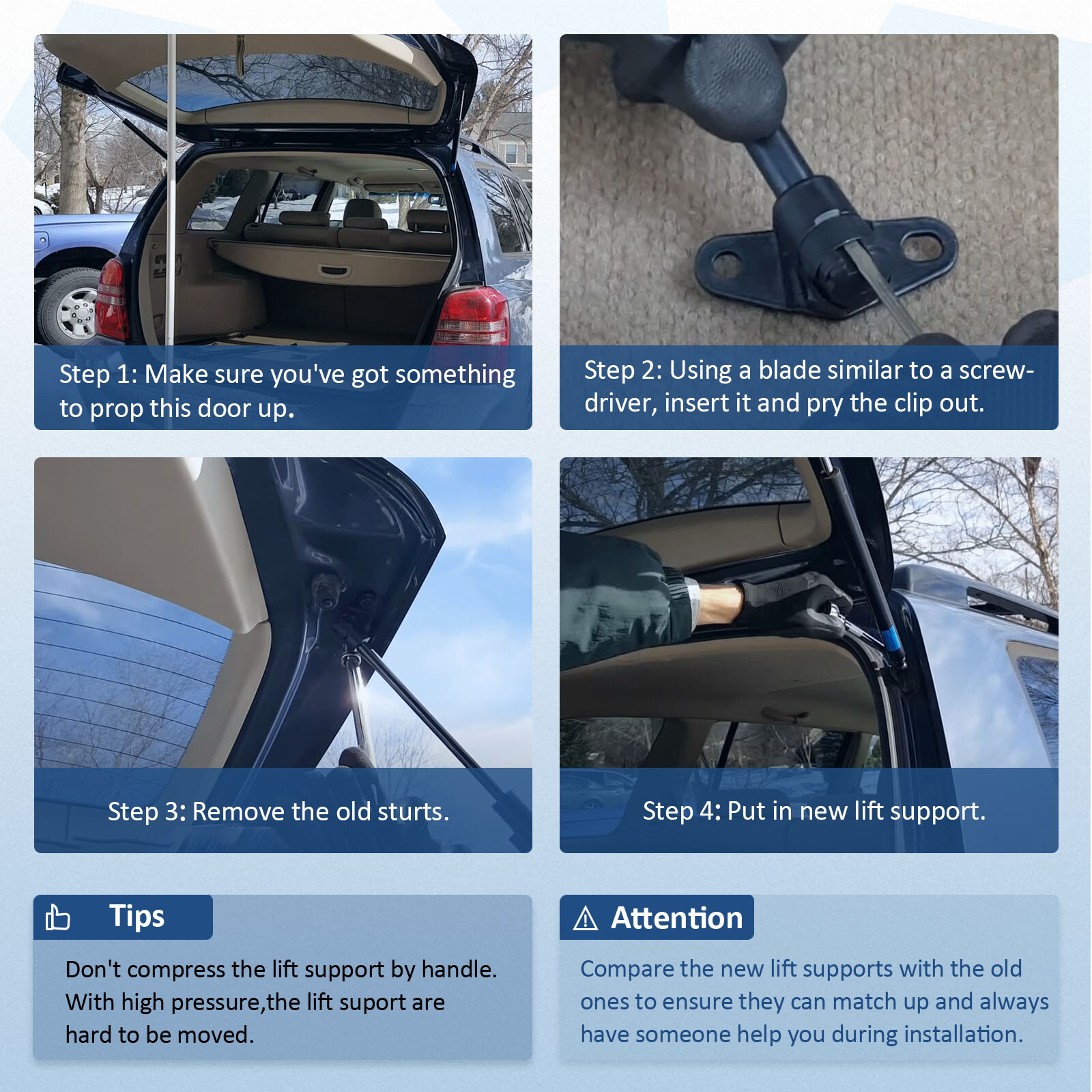 For 2008-2018 Dodge Challenger 2 Pcs Trunk Gas Spring Lift Support Struts Shocks