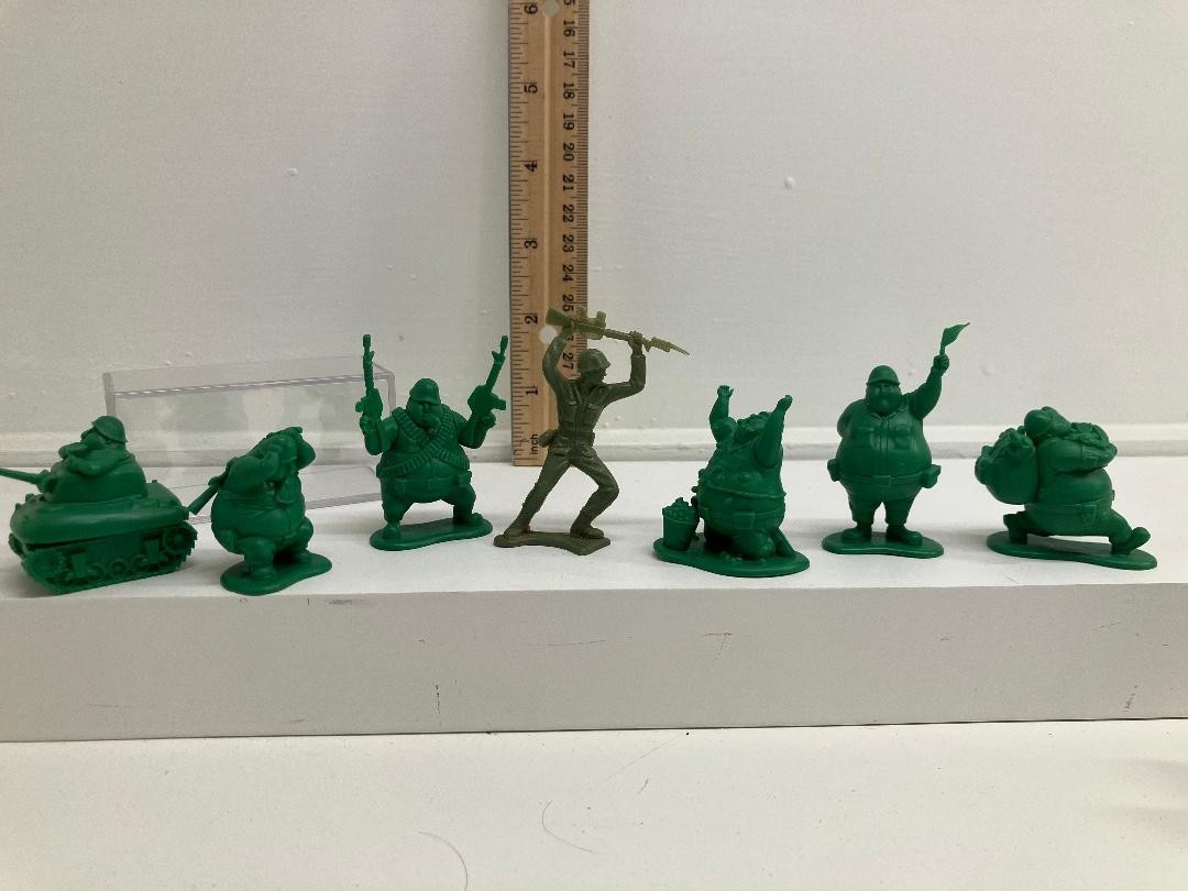 Takara Tomy Panda's Ana Gashapon Fat Cute Green Soldiers Set 2 Complete! 2015