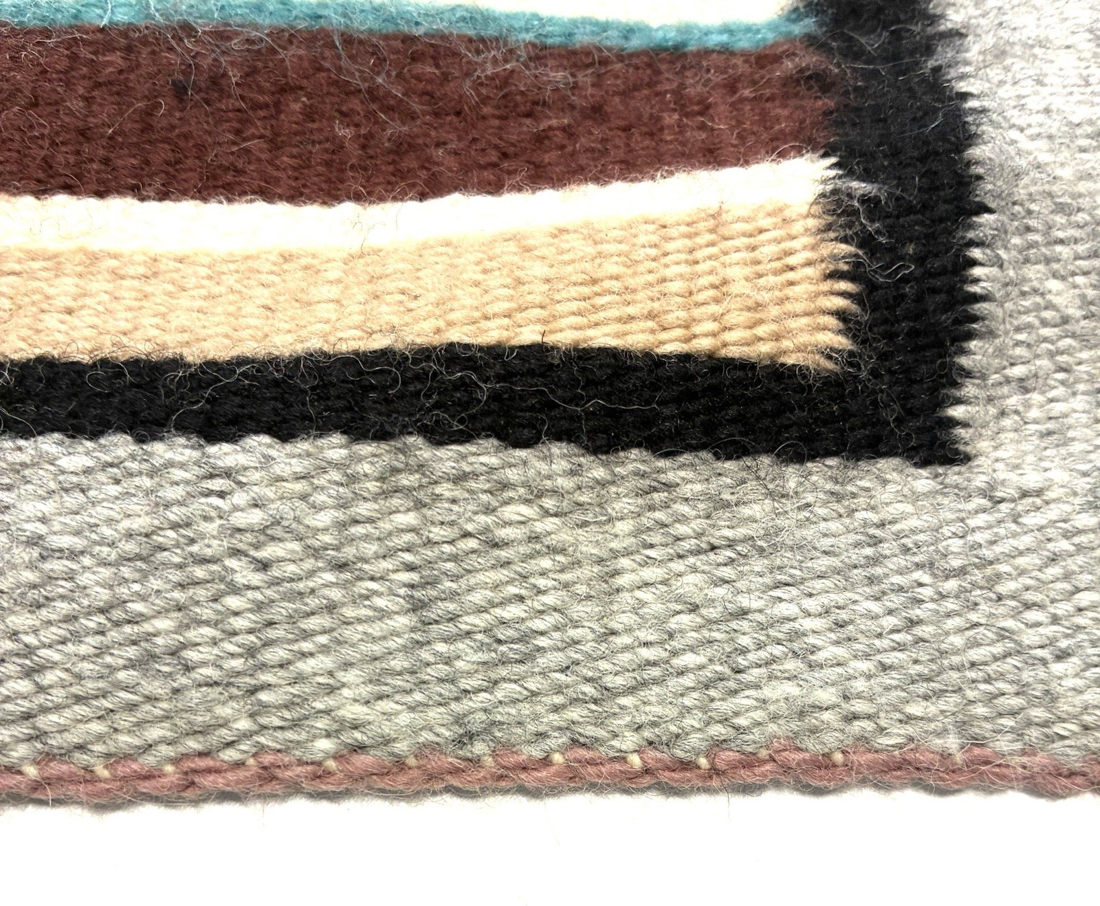 ‼️ANTIQUE NAVAJO Weaving Rug AUTHENTIC NATIVE AMERICAN w/ Hanger EXCELLENT 38x23