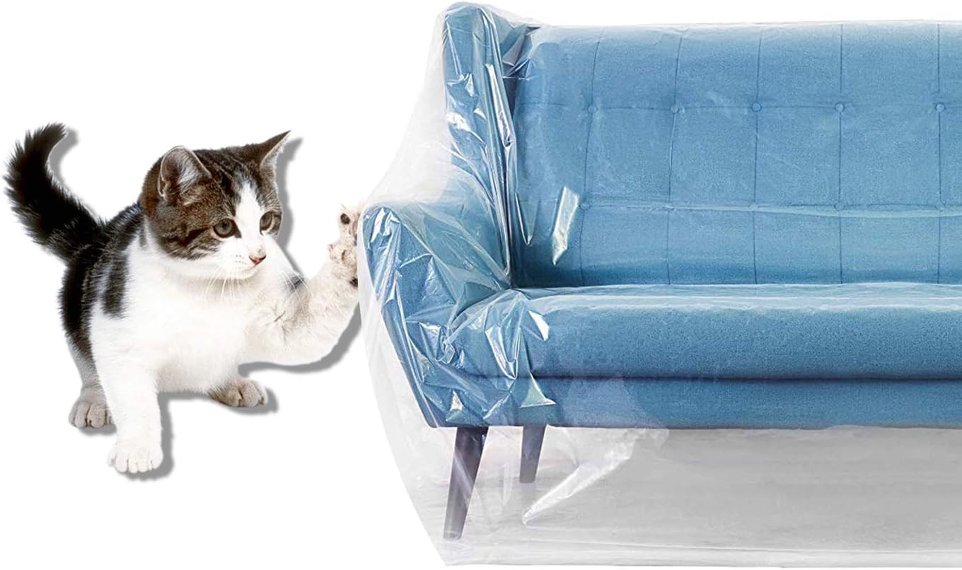 Furniture Cover Plastic Couch Cover Heavy Duty Water Resistant Thick Clear | Sof