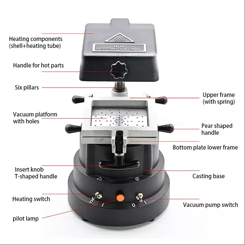 1200W Dental Lab Vacuum Former Vacuum Forming Machine Molding Machine 110V USA