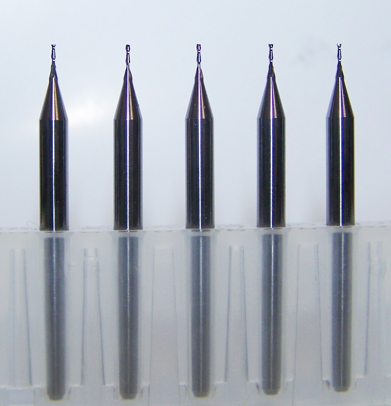 (5) 0.50mm (.0197") 2 FLUTE MICRO CARBIDE ENDMILLS Kyocera 1600-0197.079