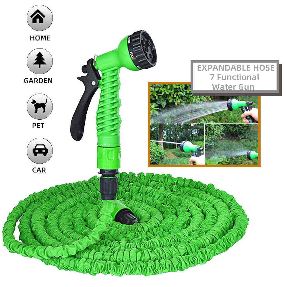 new Expanding Expandable Flexible Garden Water Hose w Spray Nozzle 50, 75, 100FT