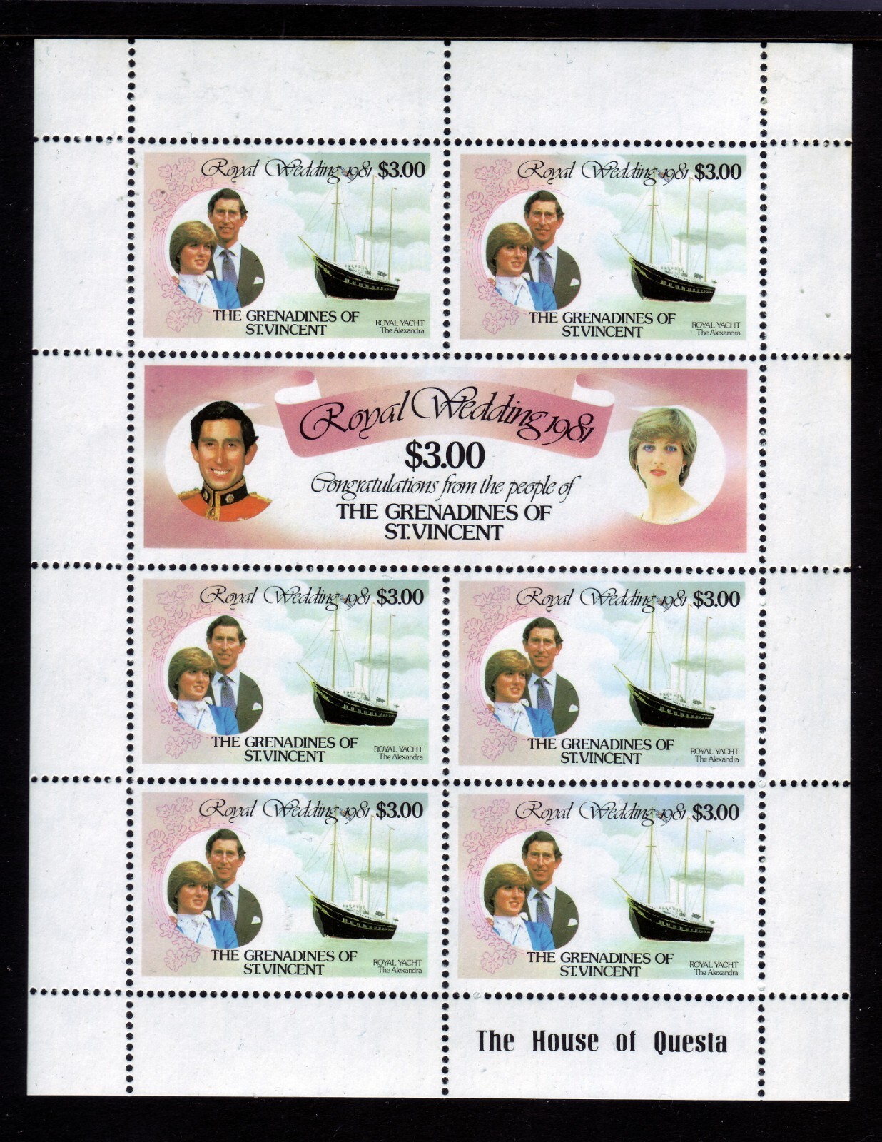 UNUSED: ST VINCENT GRENADINES #209-14. SET OF 3 SHEETLETS. F-VF NH OG. SCV $6.05