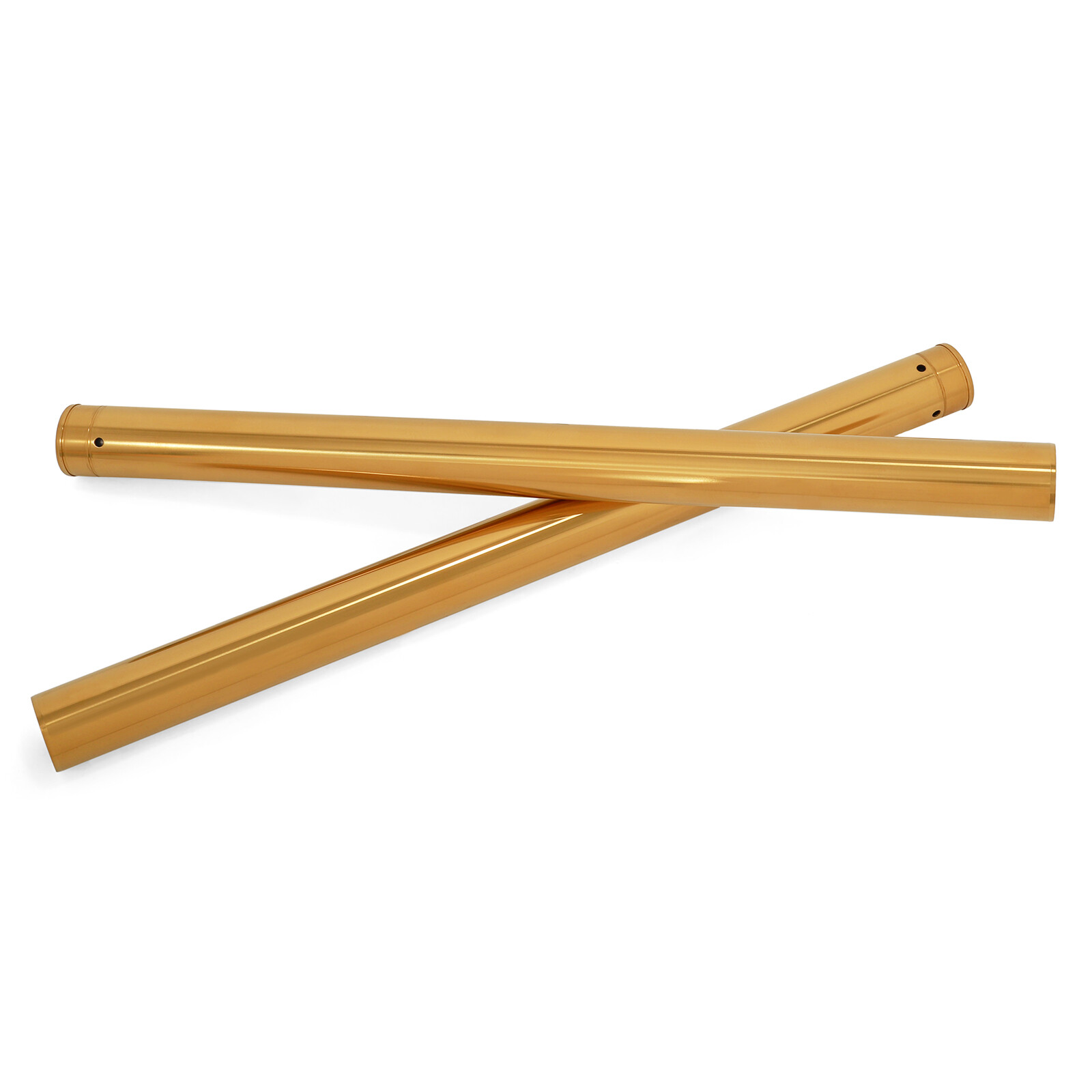 Chrome Gold 49mm 25-1/2" Fork Tubes For Harley Dyna Street Bob 06-17 Low Rider