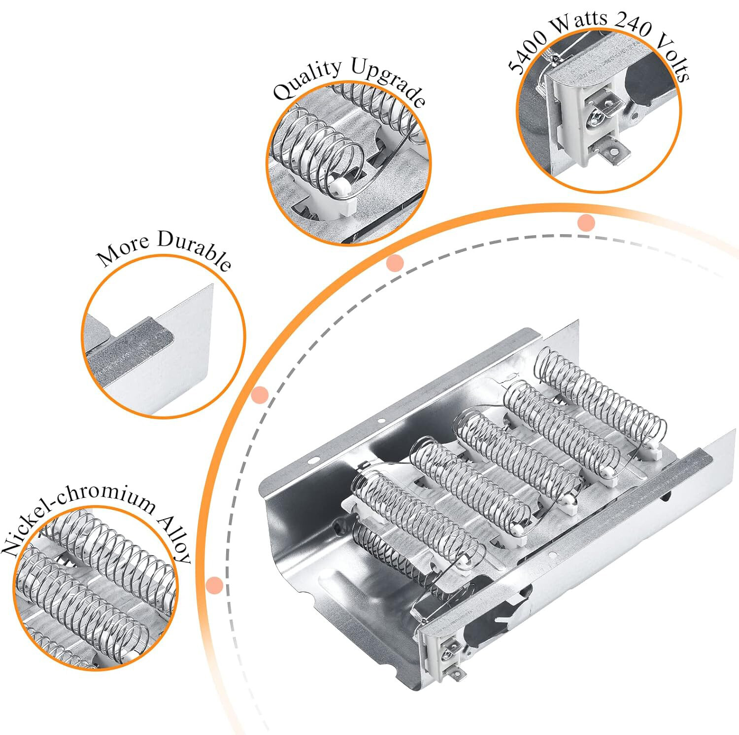 279838 & 279816 Dryer Heating Element Thermostat Fuse Kit for Whirlpool Maytag