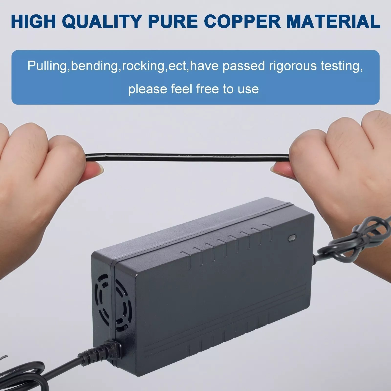 54.6V 2A Adapter Charger 48V Lithium Battery with 5.5mm*2.1mm DC Plug Port 108W