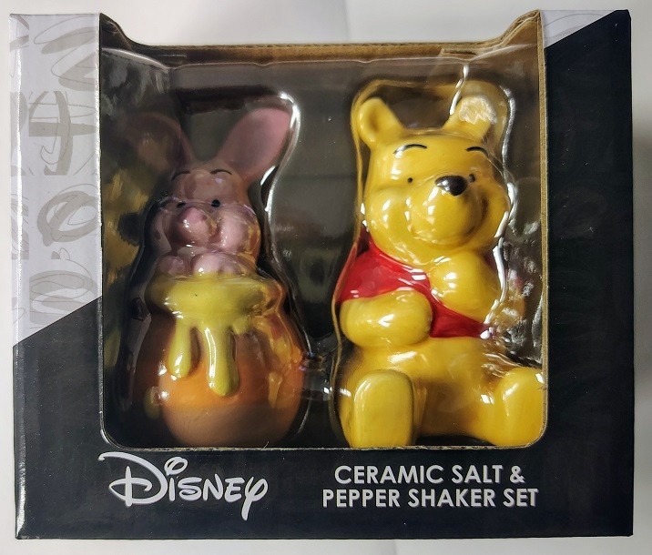 Disney Winnie the Pooh & Piglet Hunny Pot Salt & Pepper Shakers Vintage