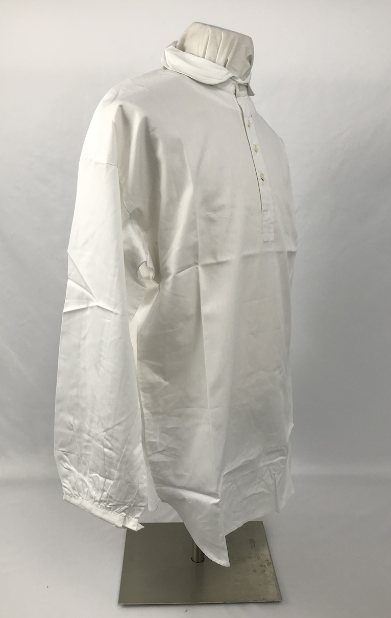 White Shirt with Mother of Pearl Buttons - Reenactment, Civil War - Size Medium