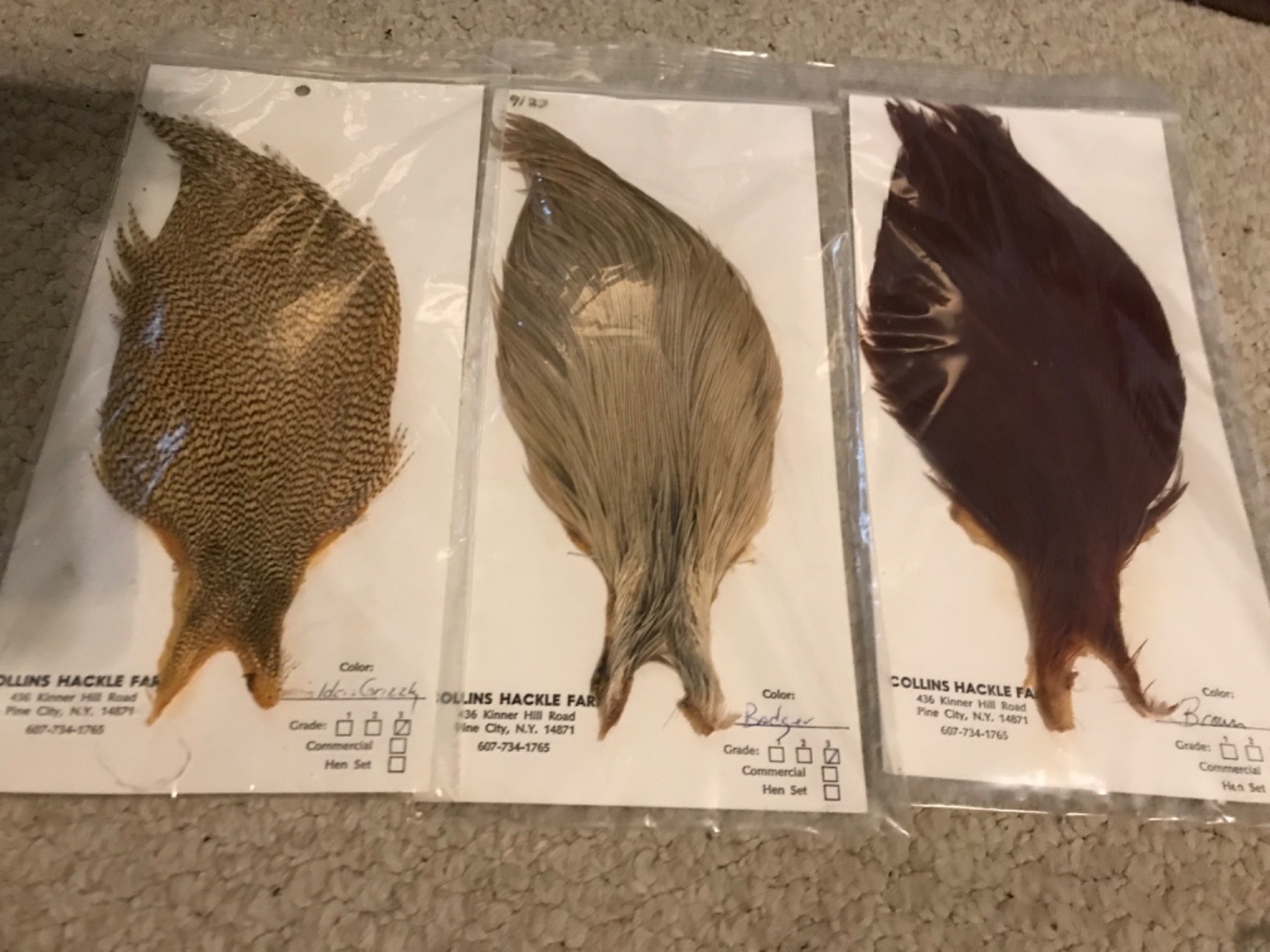 Collins Rooster Hackle Dry Fly Capes