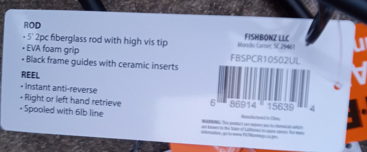 lot of 3 Fish Bonz Crappie 7-foot rod & spinning Reel combo 2-piece light