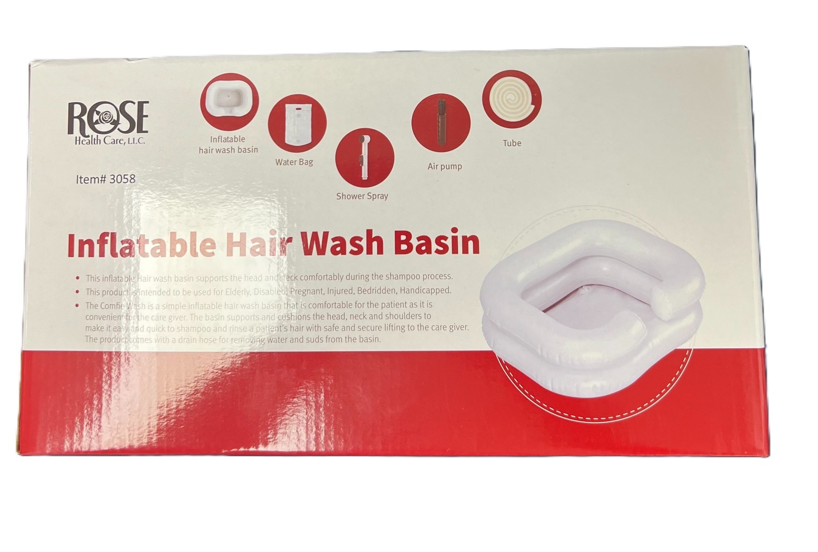 Inflatable Hair Washing Basin for Bedridden Injured Elderly Shampoo Bowl Tray