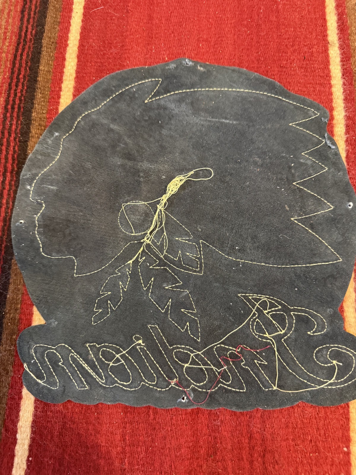 INDIAN MOTORCYCLE LEATHER JACKET PATCH. CUSTOM MADE, NO OTHERS LIKE IT.