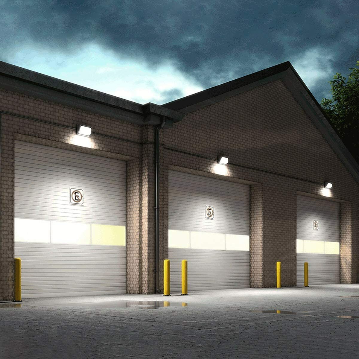 100W LED OUTDOOR WALL PACK High Voltage (AC 347-480V) 5000K Glass Lens