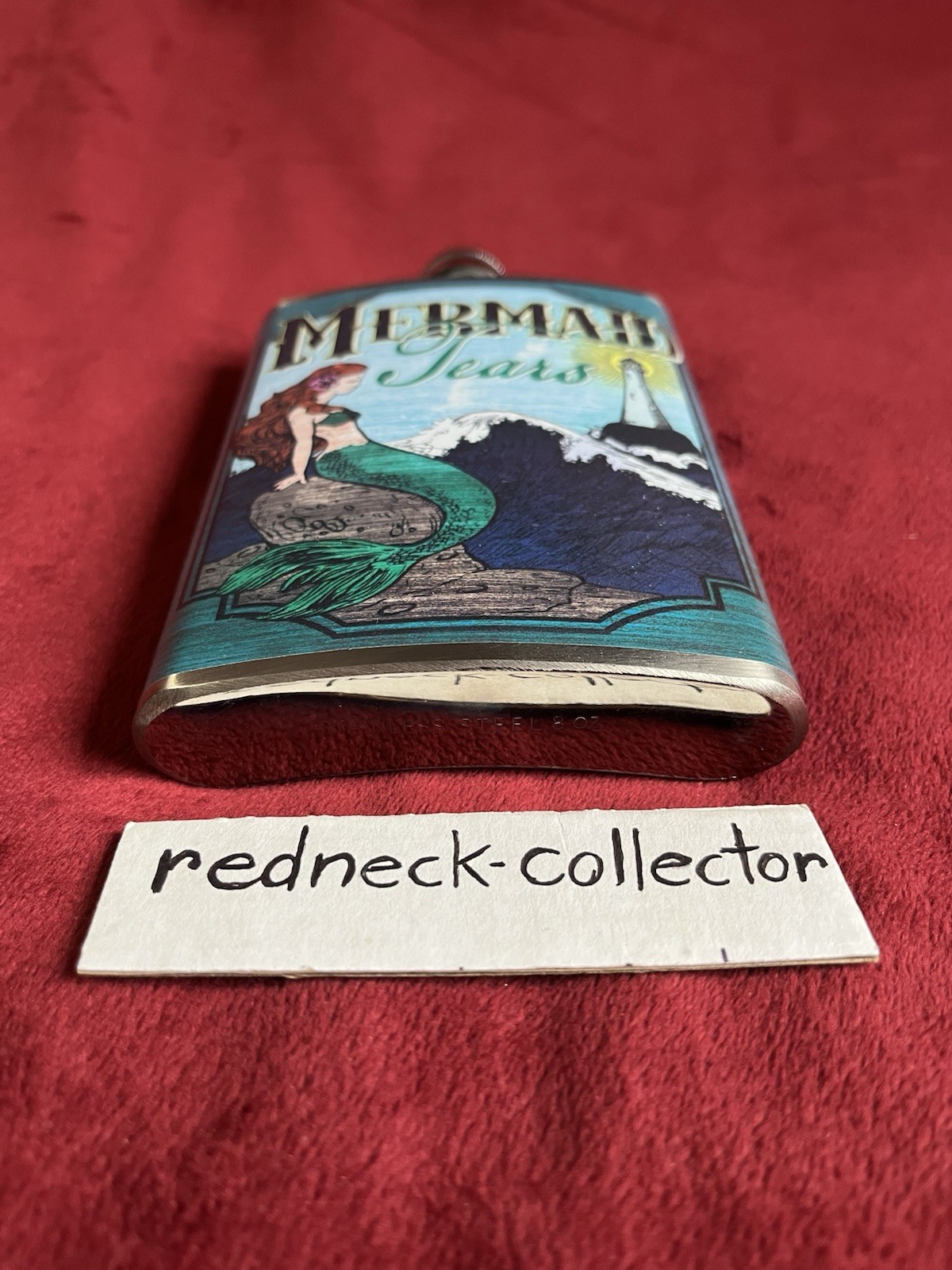 NEW Stainless Steel Flask "Mermaid Tears" 8 Oz Liquor Flask RETRO MERMAID Flask