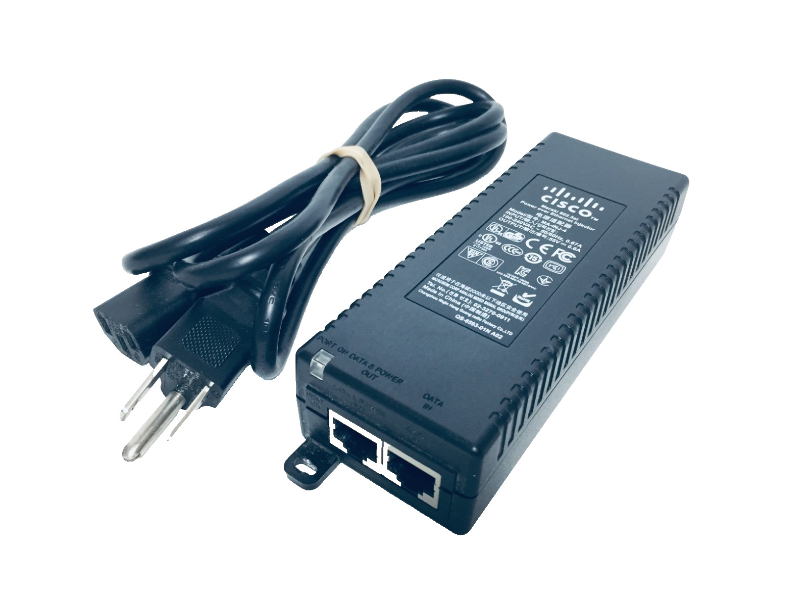 Cisco Meraki MA-INJ-4-US Power Injector 802.3at PoE 55V (Grade B)