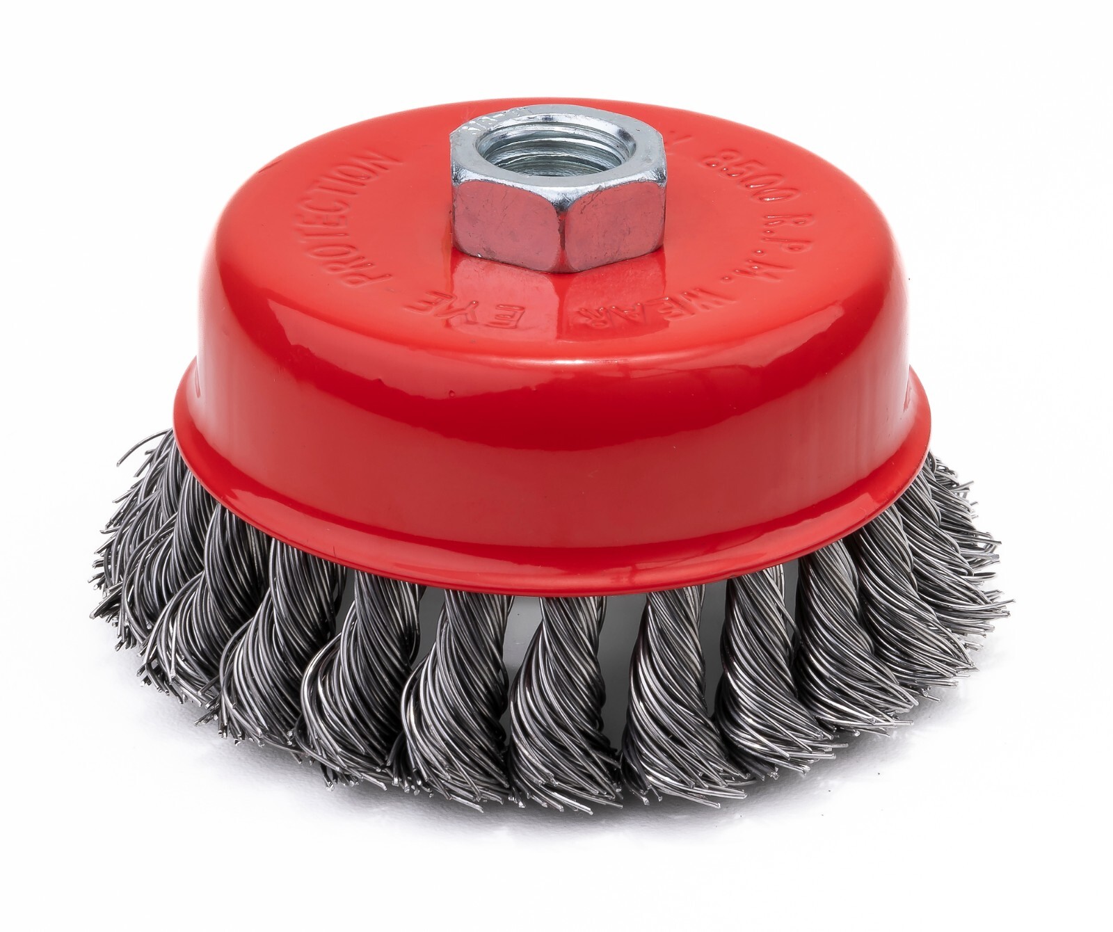 Harri Abrasives Twist Knotted Cup Brush - Carbon Steel - Nut Thread: 5/8"-11 UNC