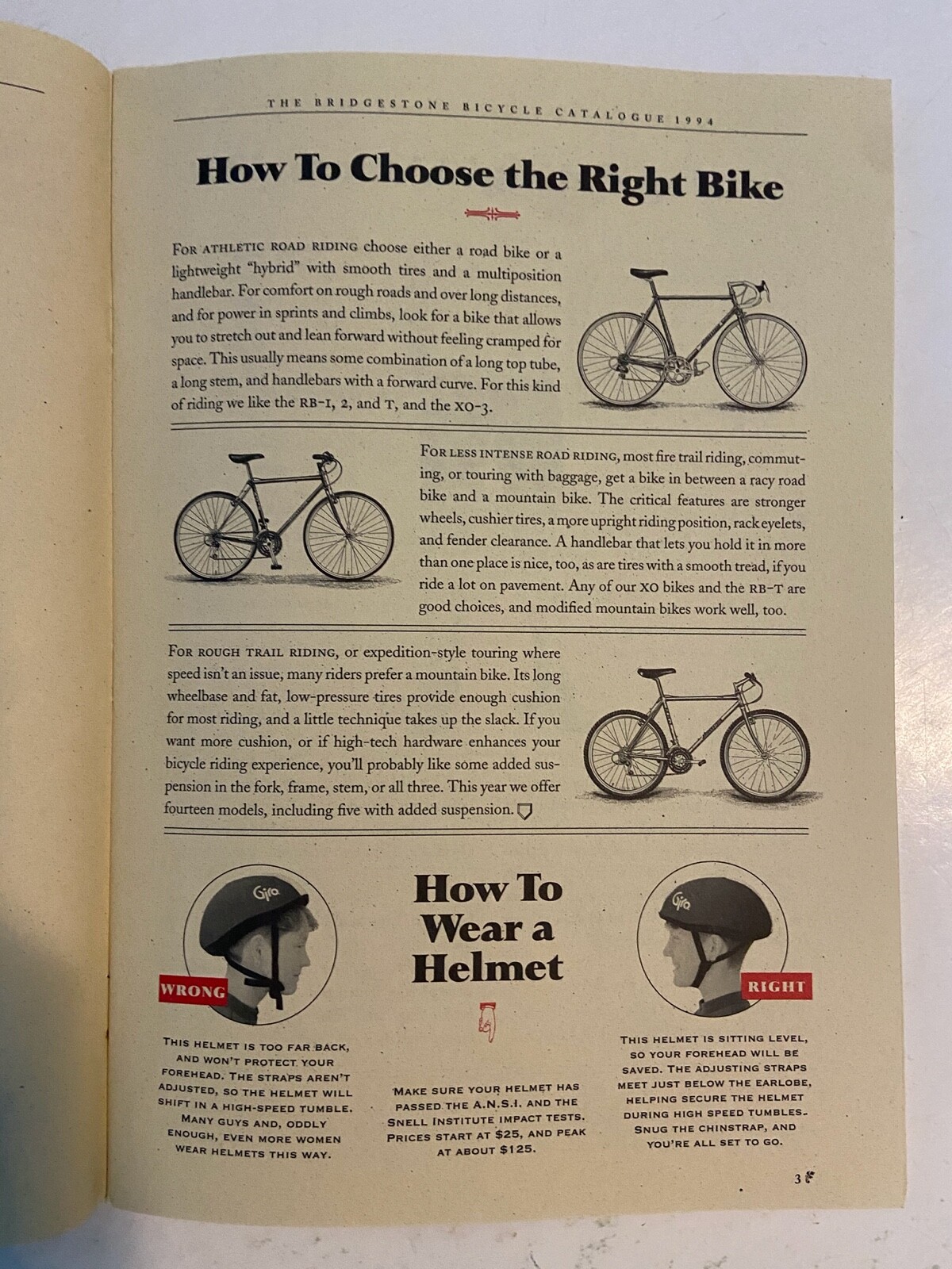 The 1994 Bridgestone Bicycle Catalog ~ Vintage ORIGINAL NOS Makers Fine Bicycles