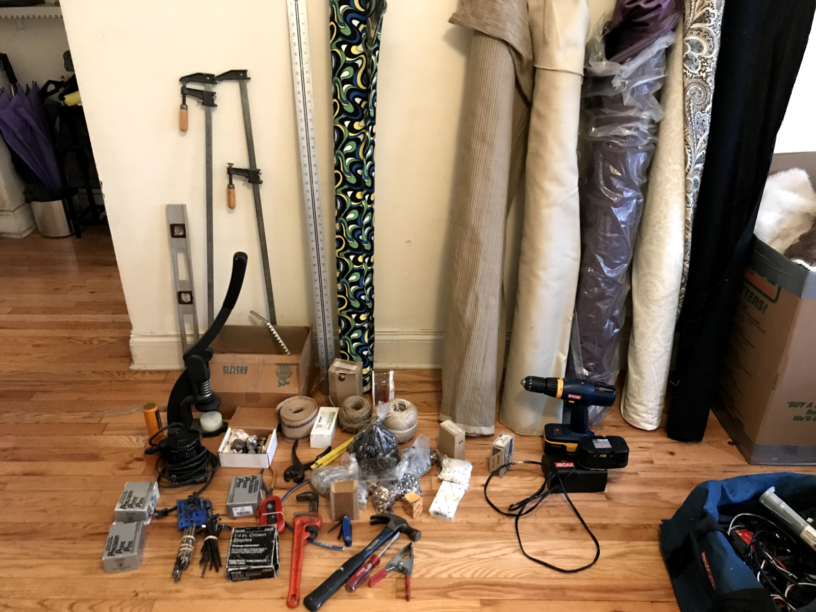 Upholstery Tool Lot - C S Osborne Button Machine