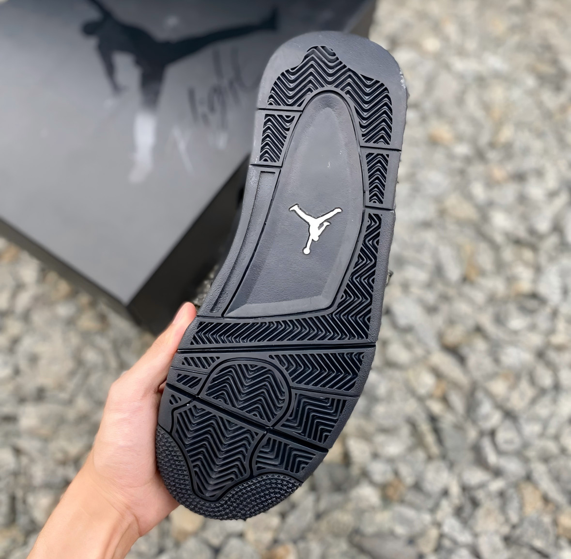 Jordan 4 “Black Cat”Retro Men's Black Basketball Shoes Mid-Top