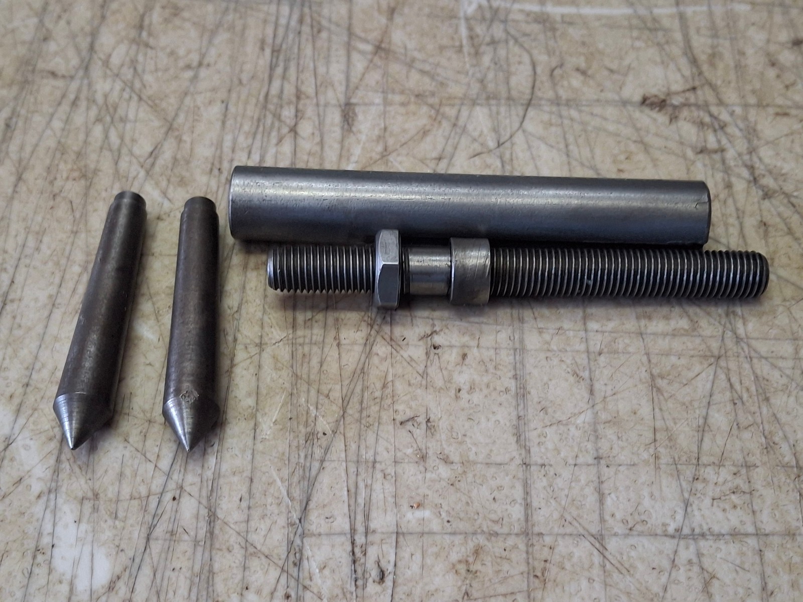 Vintage 6" Lathe Atlas 618 Craftsman 109 Tailstock Ram Screw Dead Centers