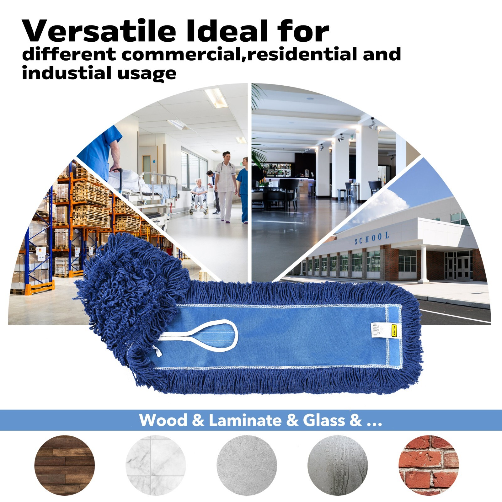 Professional Dust Mop Commercial Industrial Heavy Duty Head Refill