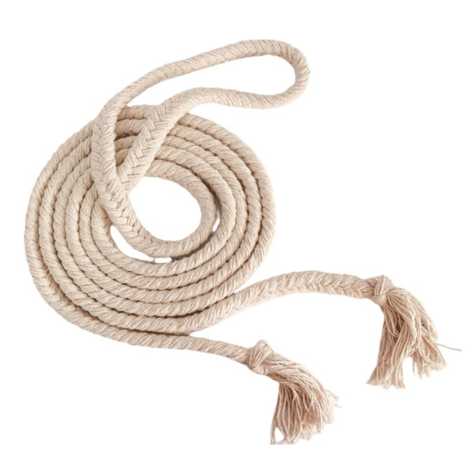 14 Ft. Braided 3 Strand Natural Cotton Soft Thick Heavy Breaking Reins