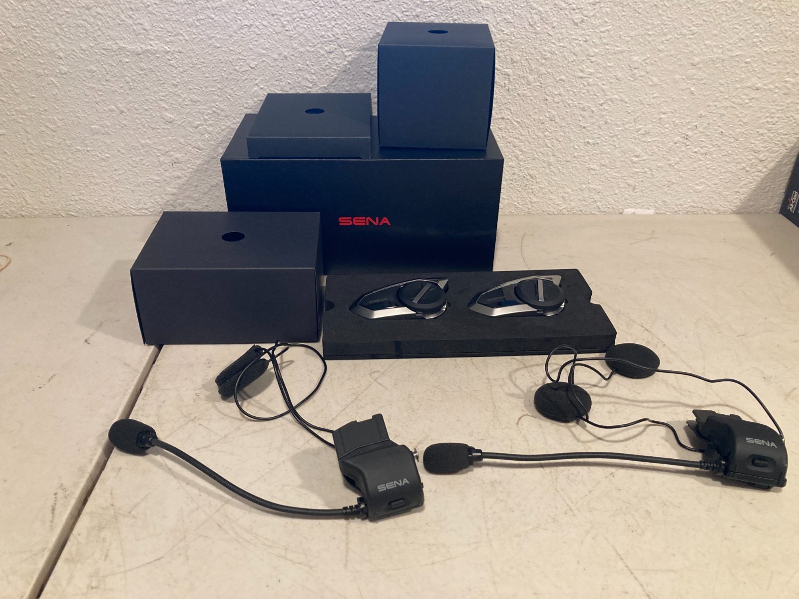 Sena 50S Dual Pack Motorcycle Bluetooth Mesh Intercom Headset System Kit LNK