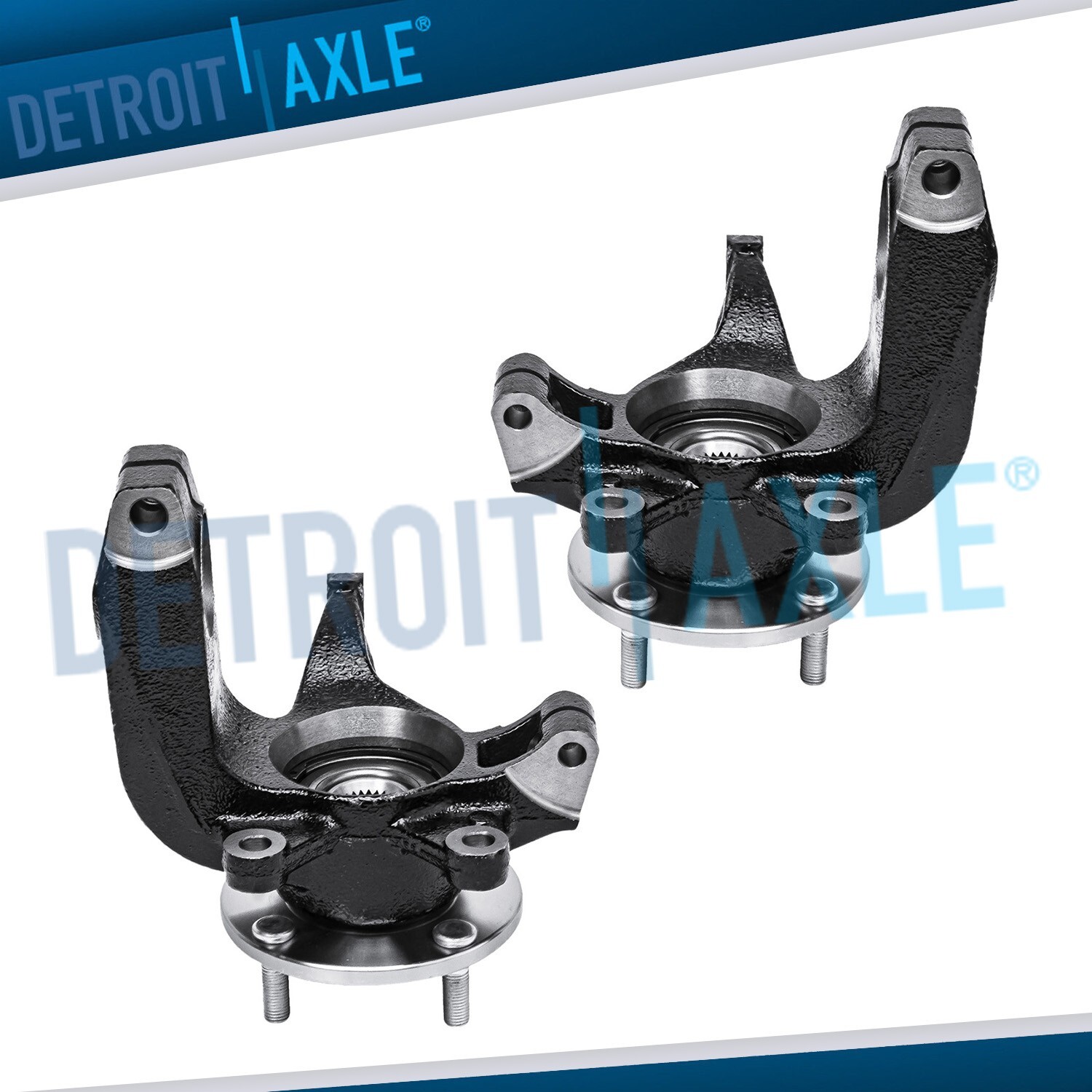 Front Steering Knuckle+Wheel Hub Bearing for 2006 2007 2008 2009-2011 Ford Focus