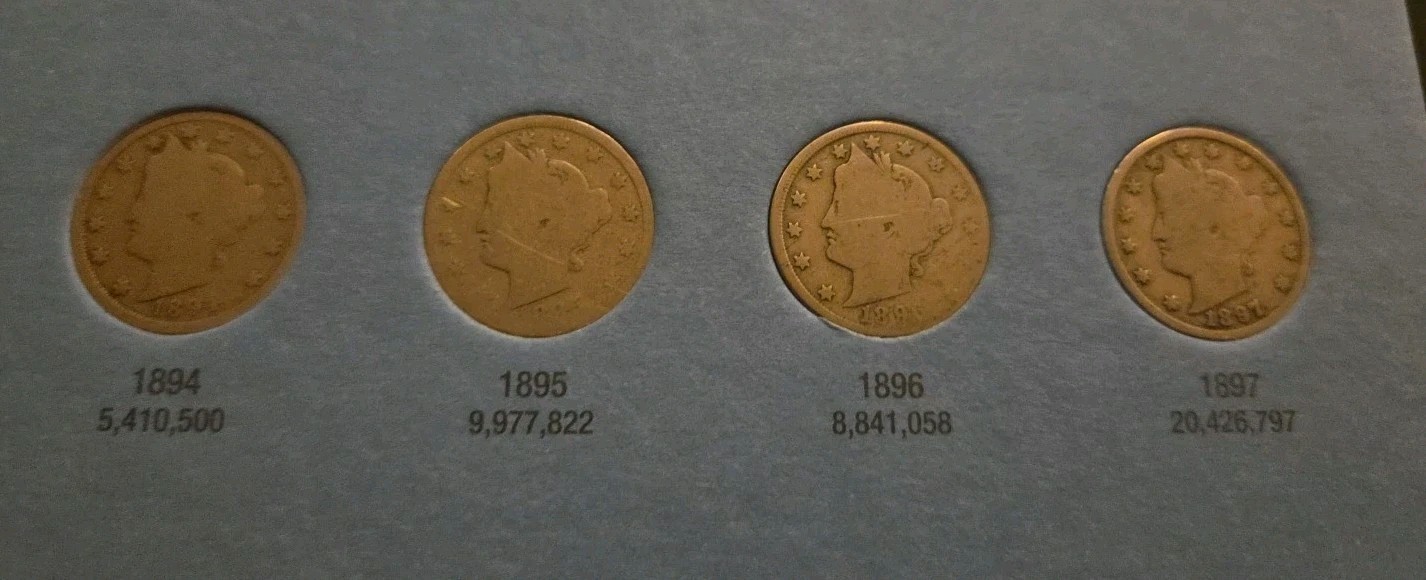 1883-1912 NEAR COMPLETE LIBERTY V NICKEL SET - 30 G-XF COINS (ONLY MISSING 3)