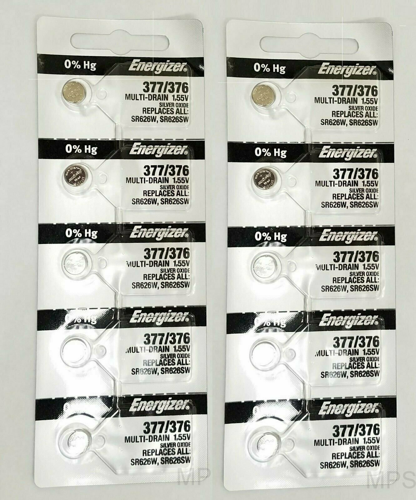 ENERGIZER 377 376 WATCH BATTERY SR626SW SR626W Silver Oxide Battery 10-Pack NEW