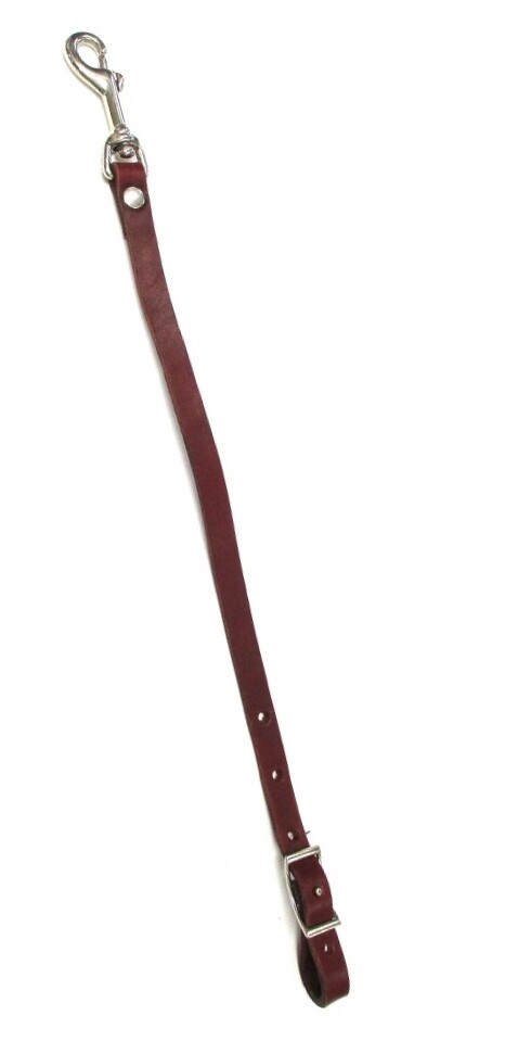 Cinch Connector Strap Latigo Leather 1/2" x 18" w/Bolt Snap Eddy's Tack