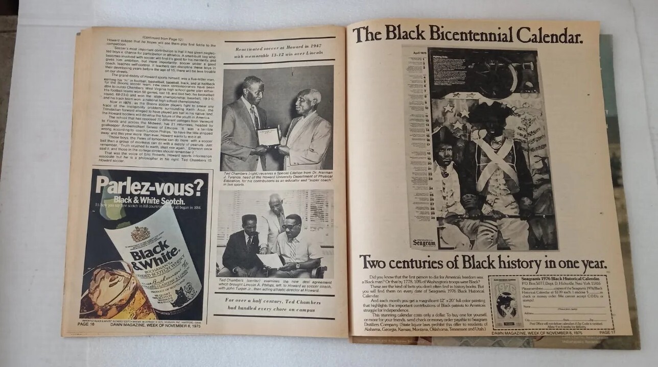 Lot of 2 - Dawn Magazine Supplement to African American Newspaper Nov 1975