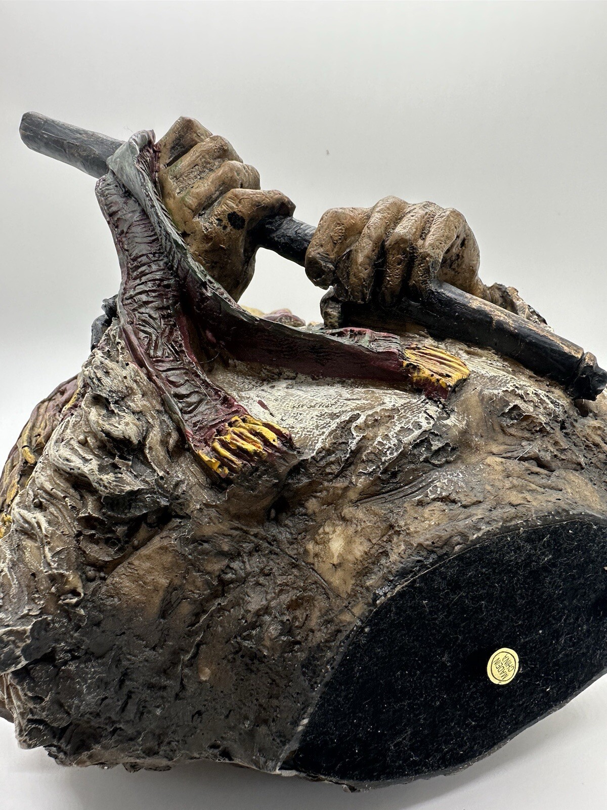 Native American Indian Large Bust Resin Sculpture Hand Painted Very Detailed