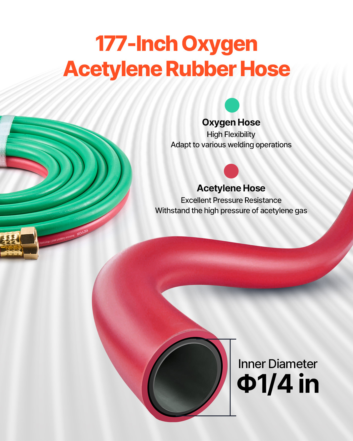 VEVOR Oxygen Acetylene Torch Kit 14PCS Gas Welding Cutting & Portable Case Hose