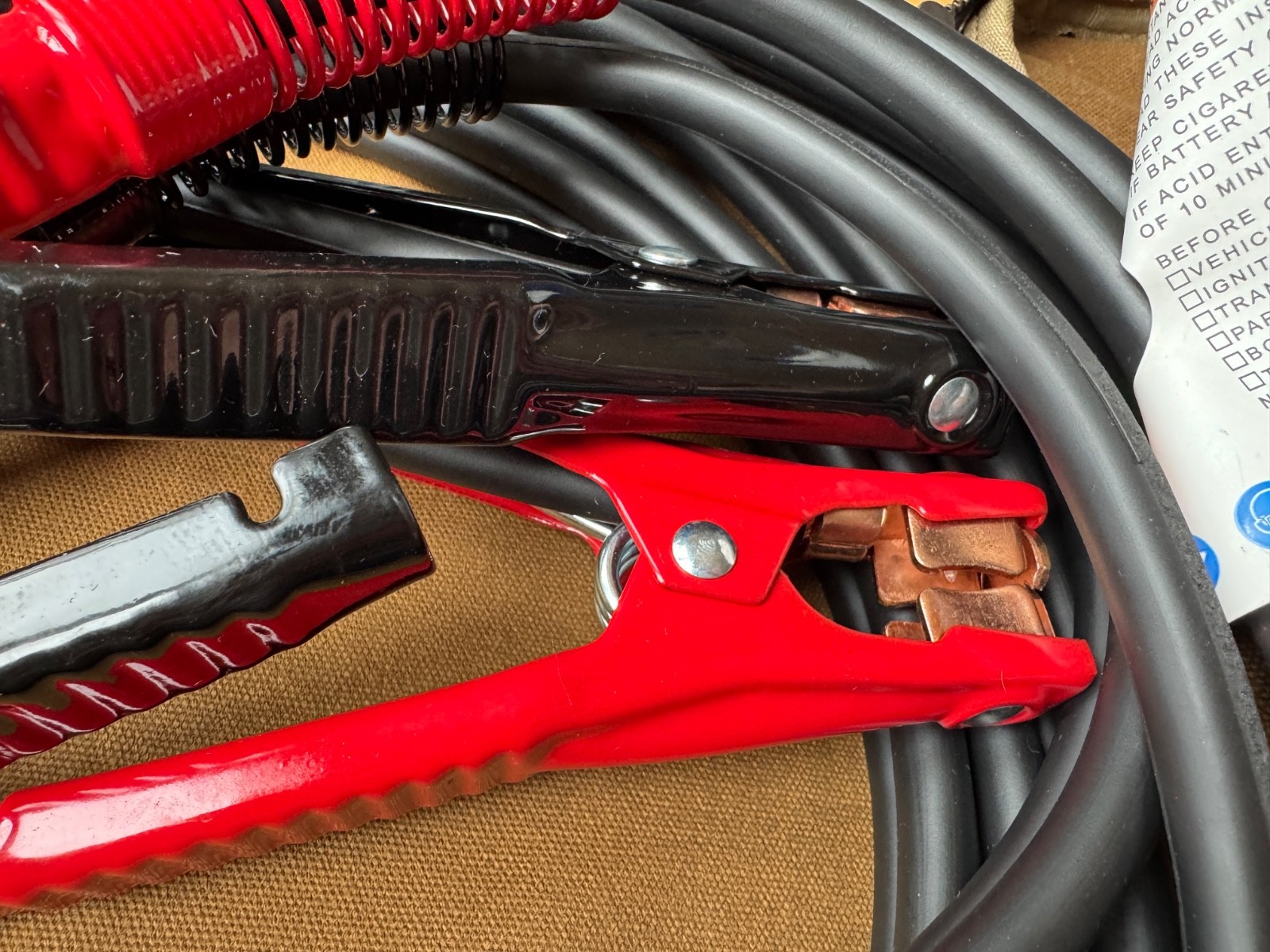 Snap-On 20' Jumper cables with Waxed Canvas Cable Bag, BC20500A