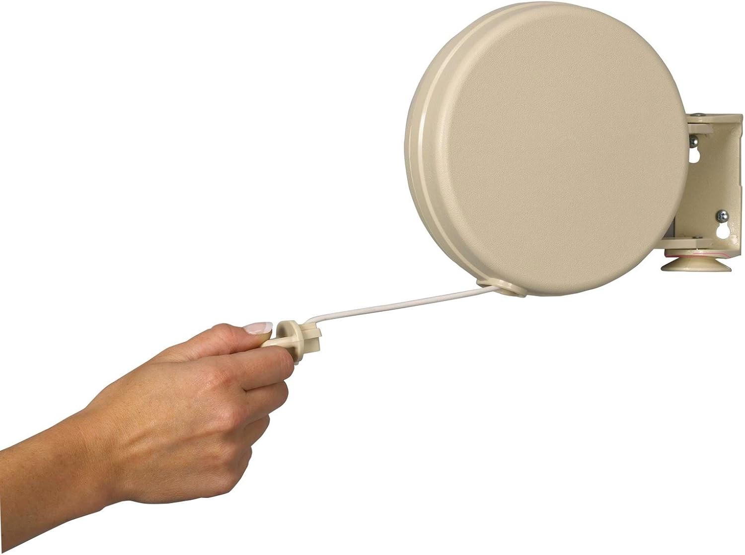 Single Line Retractable Clothesline for Hanging Laundry, 40 Feet, White