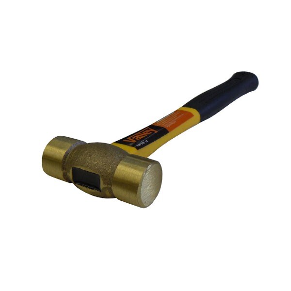 Brass Mallet, Fiberglass Handle 1, 2, 3, 4, Lbs.