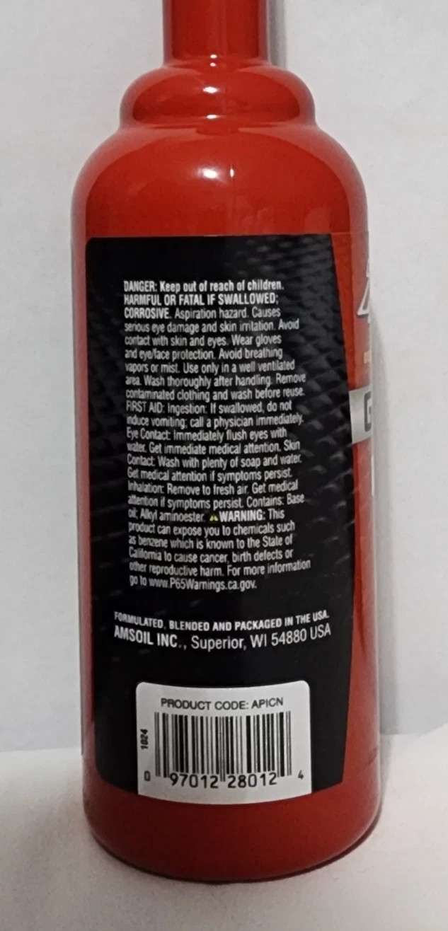 (1) AMSOIL P.i. Performance Improver 12oz Gasoline Additive