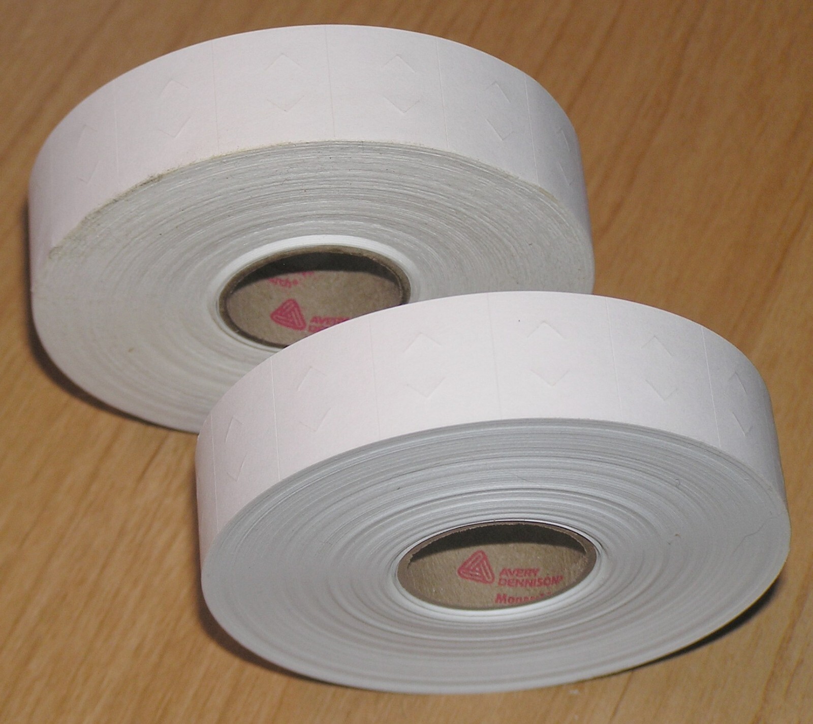 2 Rolls Genuine Avery Dennison Monarch 1136 Plain White Price Gun Labels