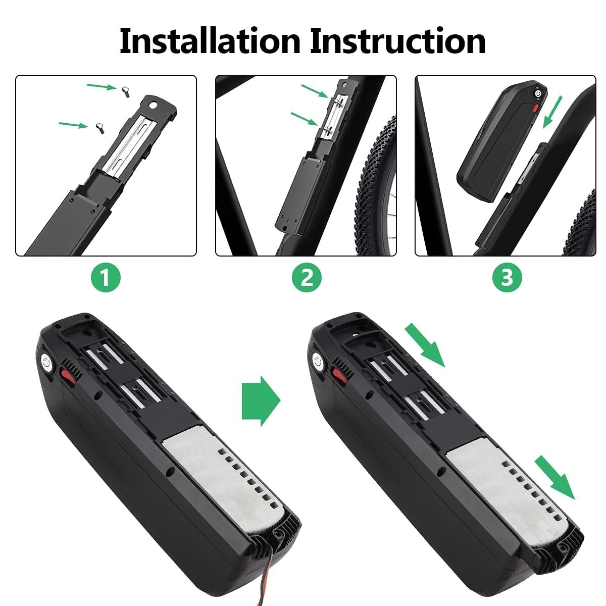 Hailong 48V 12.5Ah 15Ah 20Ah Ebike Battery Lithium For 200W-1500W Motor 30A BMS