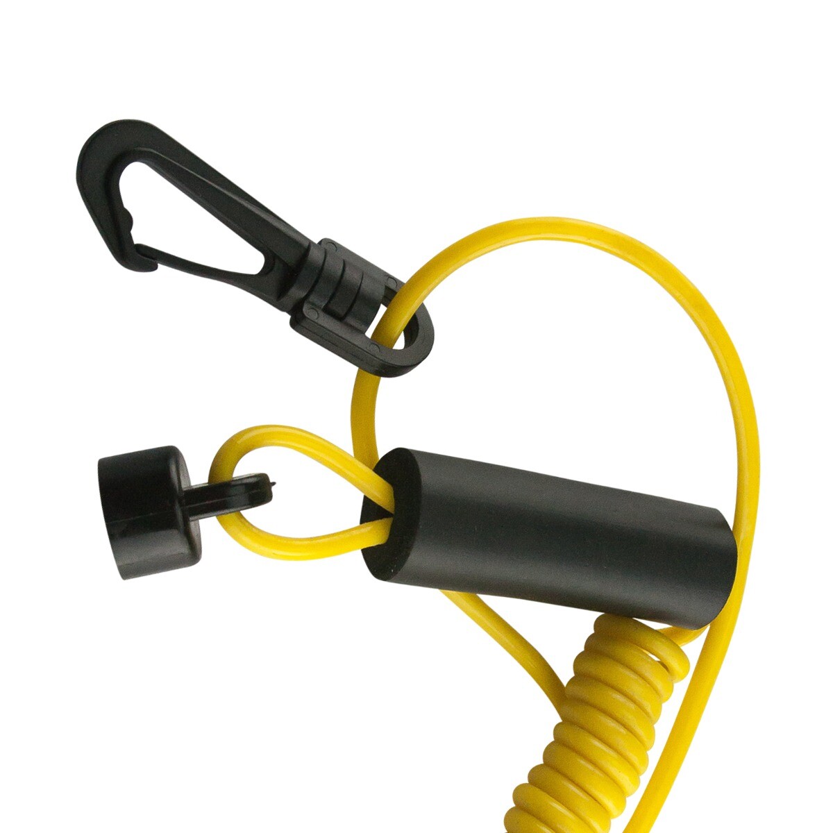 SeaDoo Clip-on Non DESS High-Vis Yellow Lanyard Safety Tether Key Floating