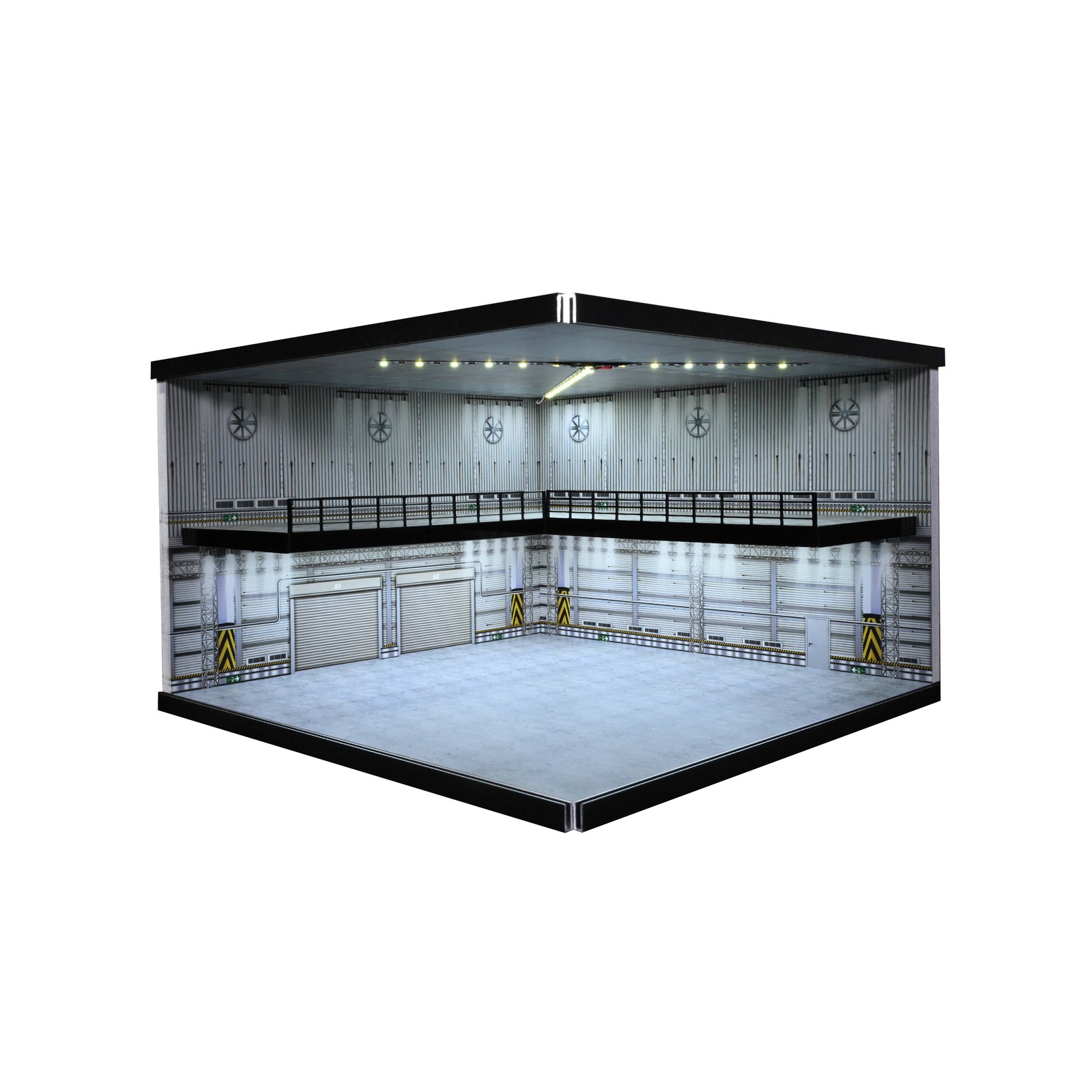 Diorama 1:64 Parking Lot Model LED Lighting Diecast Garage Model Display Case US