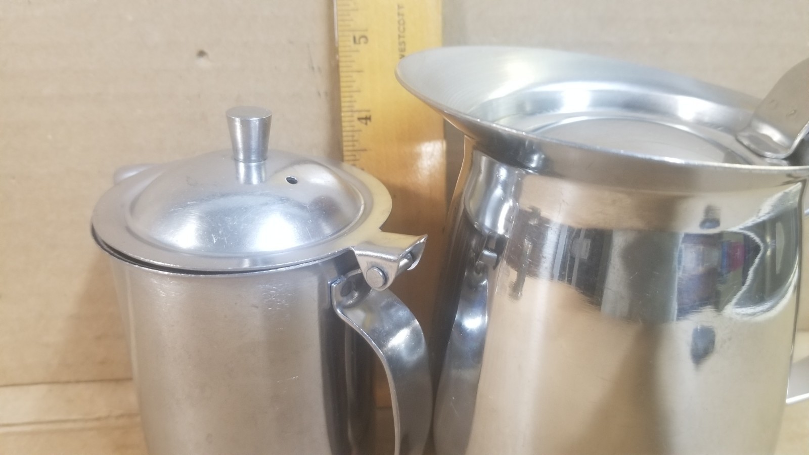 3 POLAR 133 HALCO S-202 Stainless Steel Creamer Cups