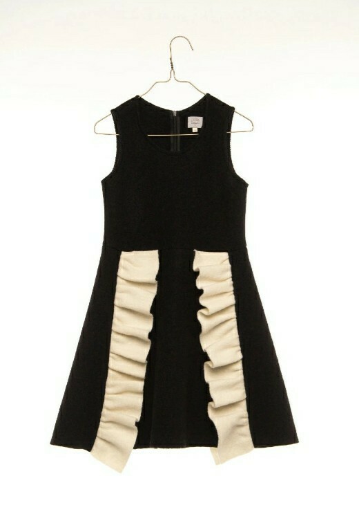 Hilda Henri Girls Black And White  Party Dress