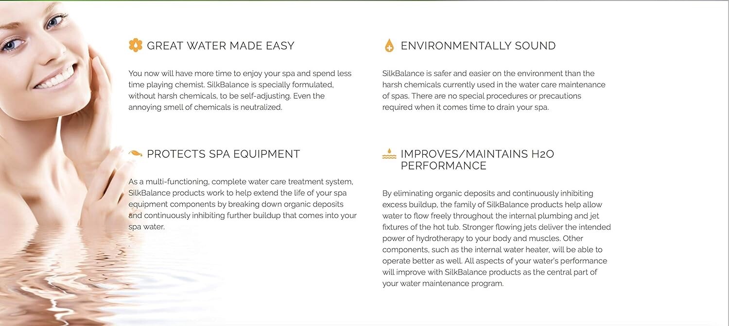 Silk balance hot tub cleaner bundle of 76 oz silk balance