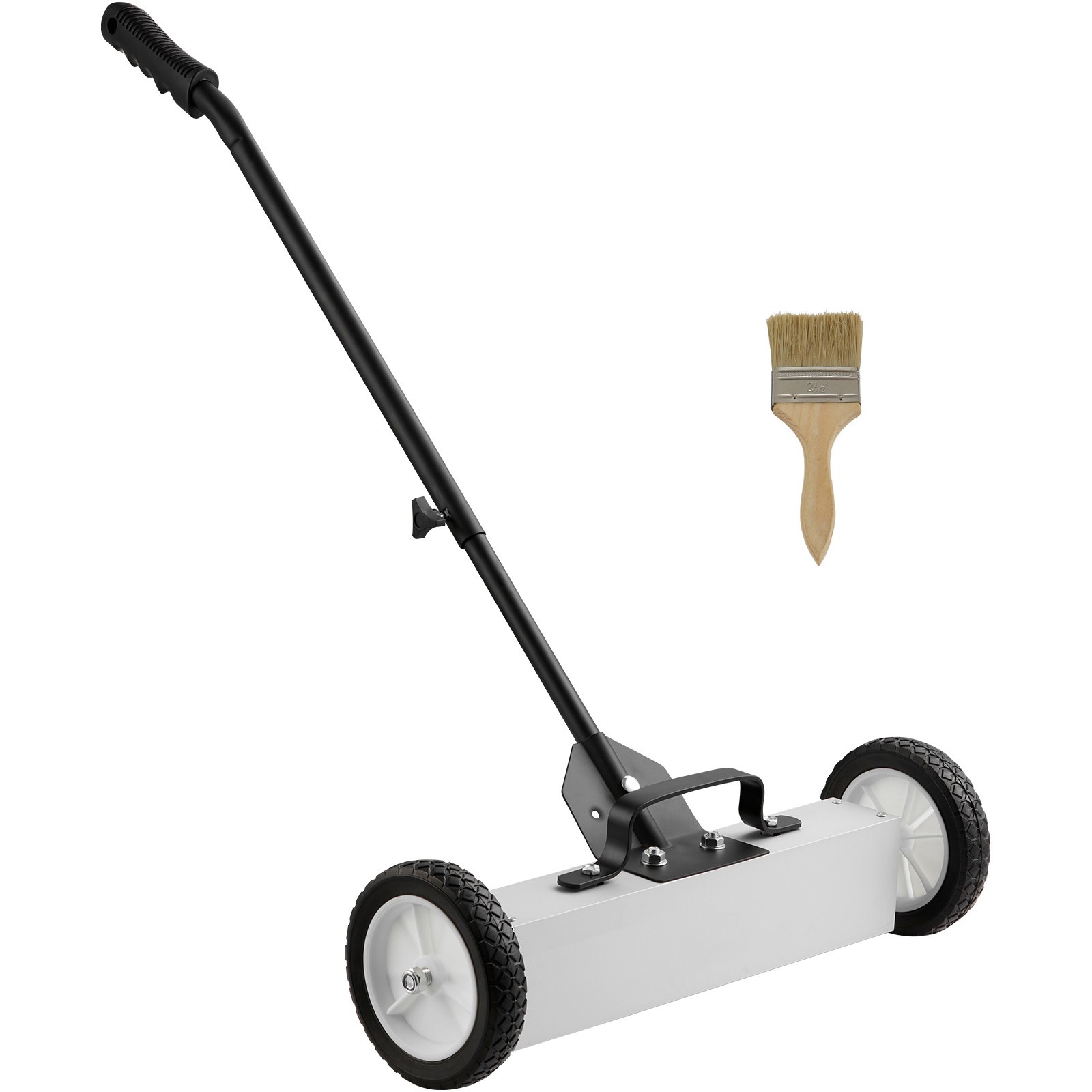 18" Magnetic Sweeper with Wheels 45lbs Rolling Sweeper Lawn Yard Grass