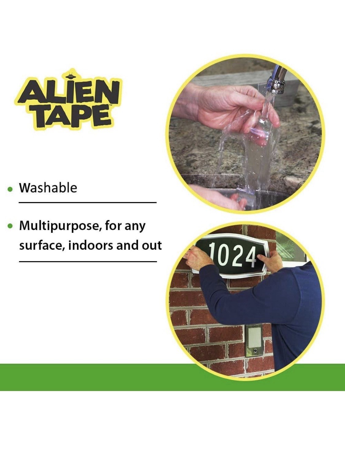Alien Tape Double Sided Multipurpose Adhesive Grip Mounting Tape - 3 Pack.
