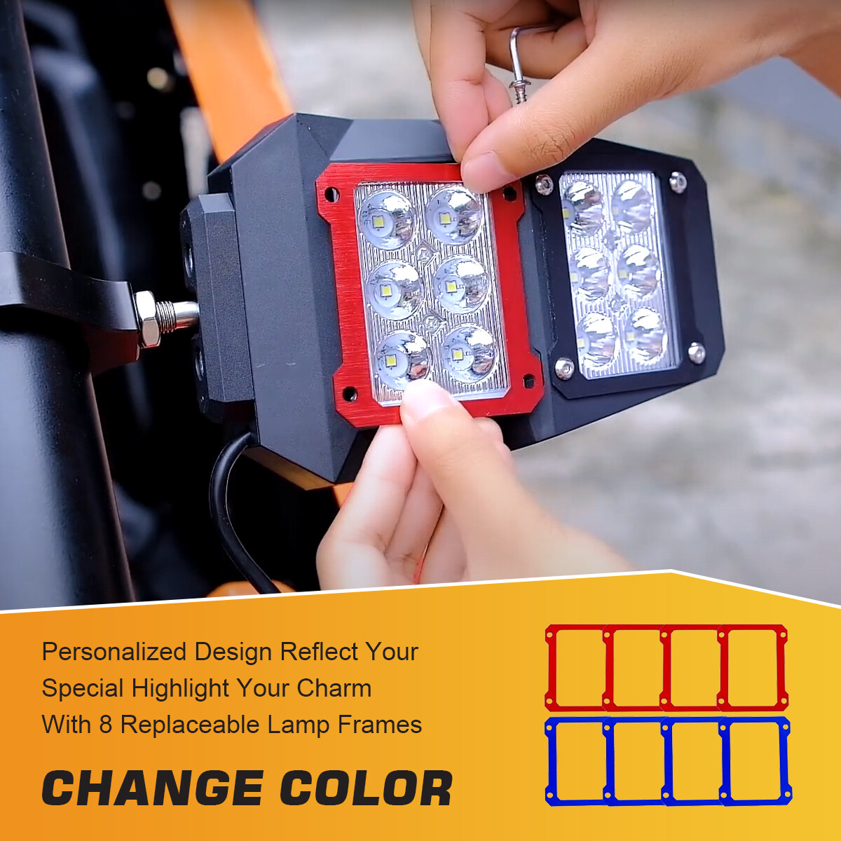 2PCS UTV Side Rear View Mirrors w/ Light+LED Dome Lights For Can Am Maverick X3