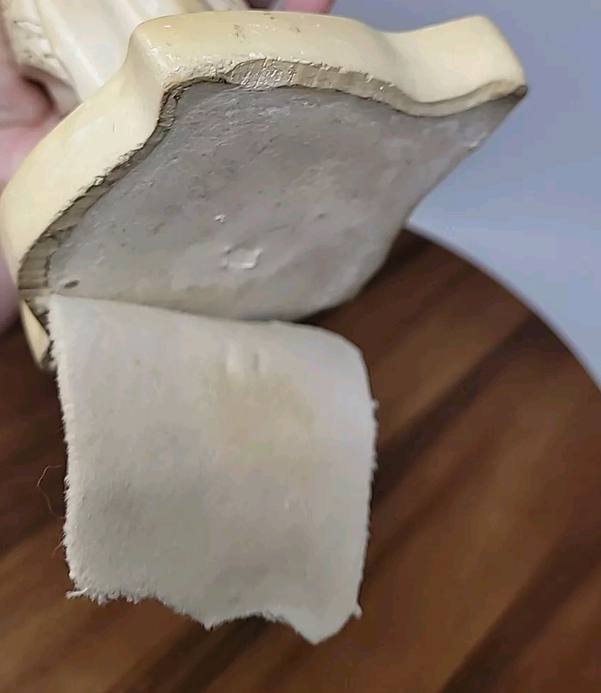 Japanese Asian Chalkware Vintage Two Figurines 12"